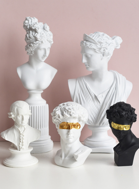 is北欧风仿f石膏人物雕塑雕像客厅柜玄关桌办公室书房装饰品摆件