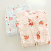 全棉双层纱布日系t可爱女士短袖 夏季 薄款 睡裙睡衣纯棉家居服公主