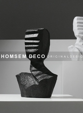 现代轻奢软d装饰品样板间人物雕塑摆件售楼处家居书房简约桌面摆