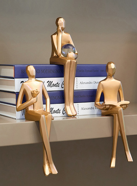 现代轻奢a人物摆件办公室书房软装饰品客厅玄关酒柜电视柜家居摆