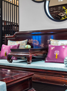 古典红木沙发坐垫定制中式实木家C具海绵垫座垫套罗汉床五件套垫