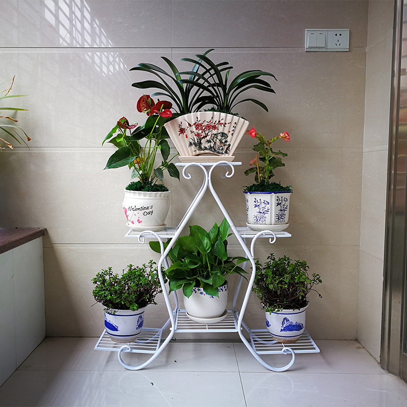 花架铁艺多层落地式置物架绿萝客厅创意摆件阳台盆U景多肉现代简