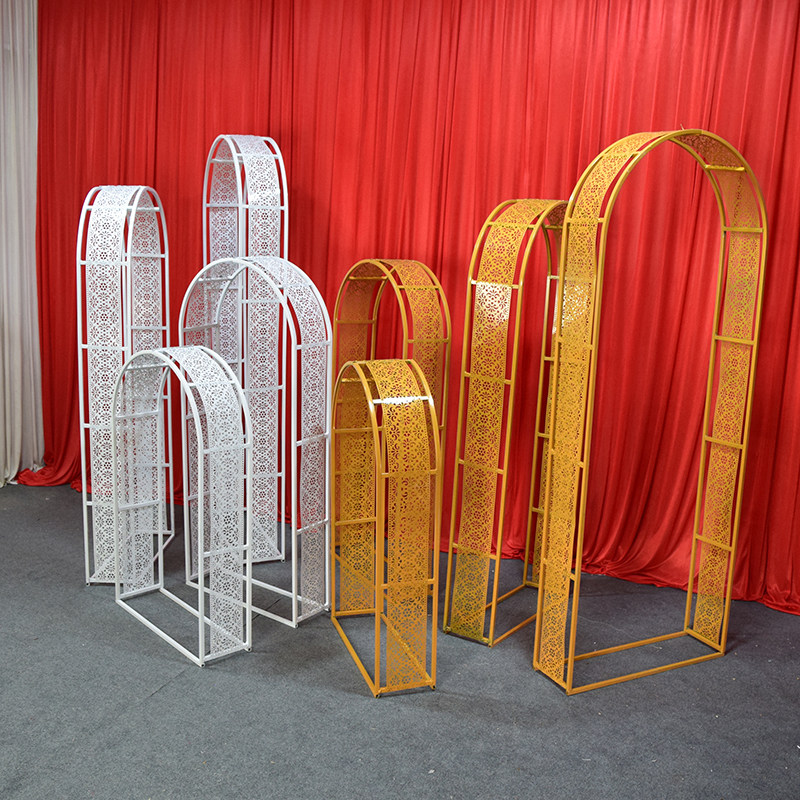 新款婚庆道具婚庆众星拱月主题婚礼铁艺雕花路引装饰舞台布置摆件