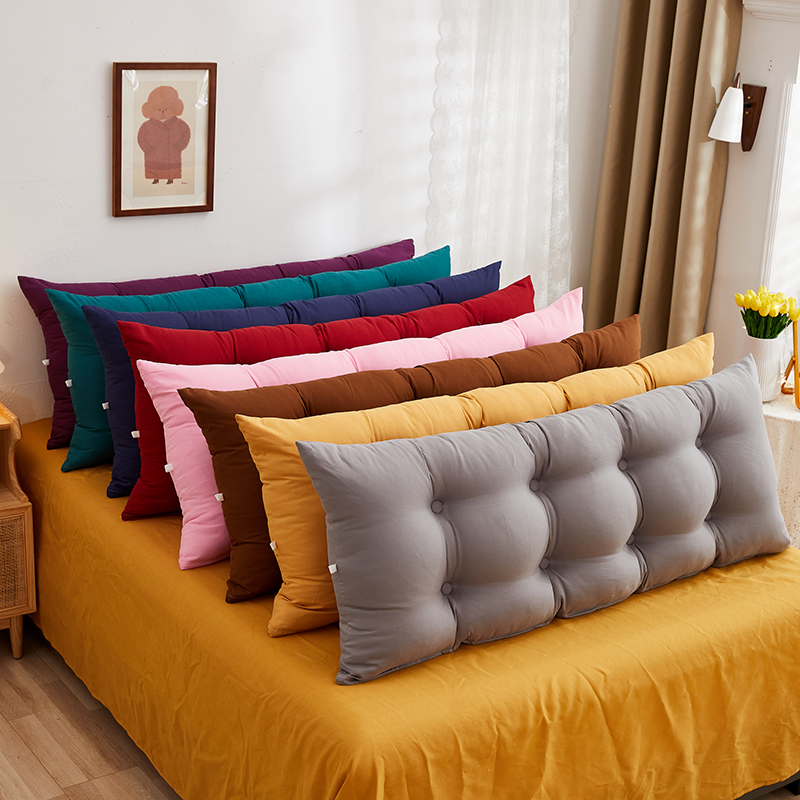 床头靠垫磨毛h软包榻榻米双人大靠背护腰靠枕无床头布艺靠包