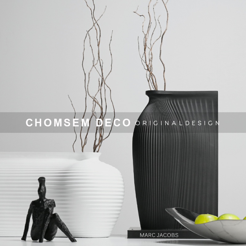 极简现代几何树脂插花器样板房y间茶几桌面餐桌面花瓶软装饰品摆