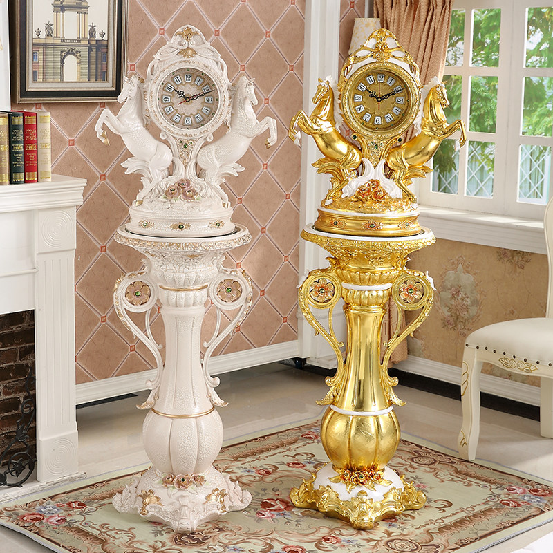 欧式落地钟立式客厅时钟摆件马美式别墅奢华钟表装饰站大摆钟座钟,家居饰品,立钟/落地钟,淘宝优惠券,粉丝福利购,淘宝优惠卷