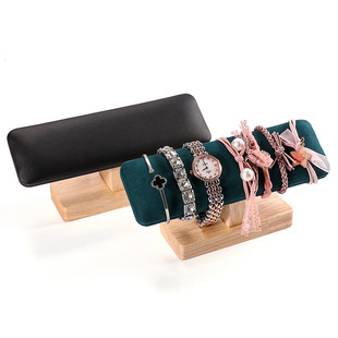 新款手链展示架实木手镯手饰收纳架子发绳手串摆件托珠宝展示道具