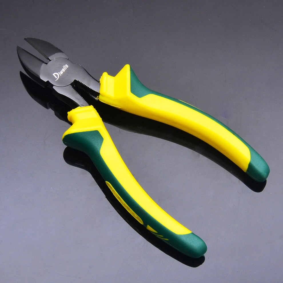 得威斯工具斜嘴钳子 五金维修工具发黑斜口钳 斜R咀钳子 6寸偏口