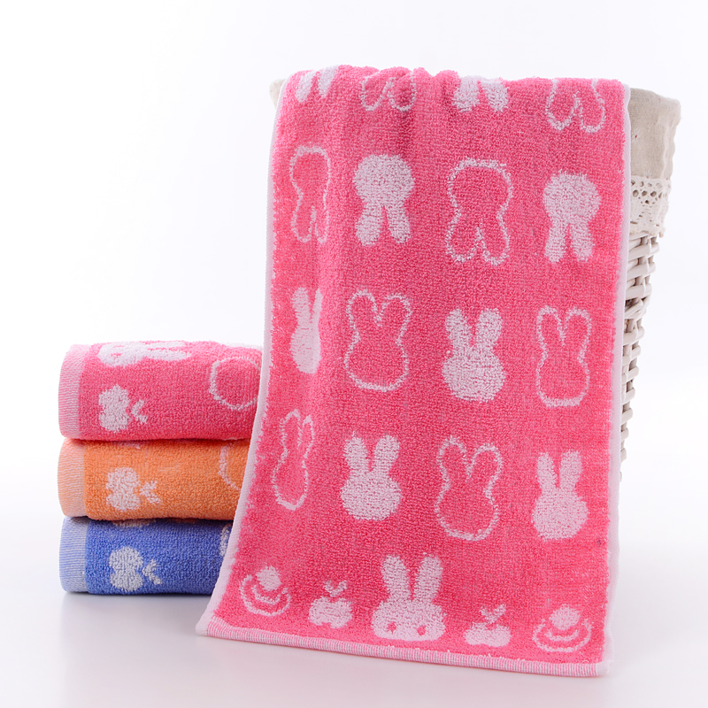 10条装 儿童毛巾加厚纯棉洗脸巾家用柔软吸水小毛巾长方形童巾