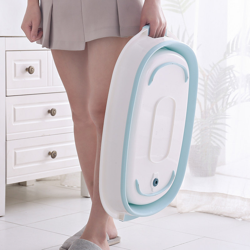 可折叠婴儿洗澡盆特大号加厚加深儿童浴盆宝宝长方形桶洗衣盆家用