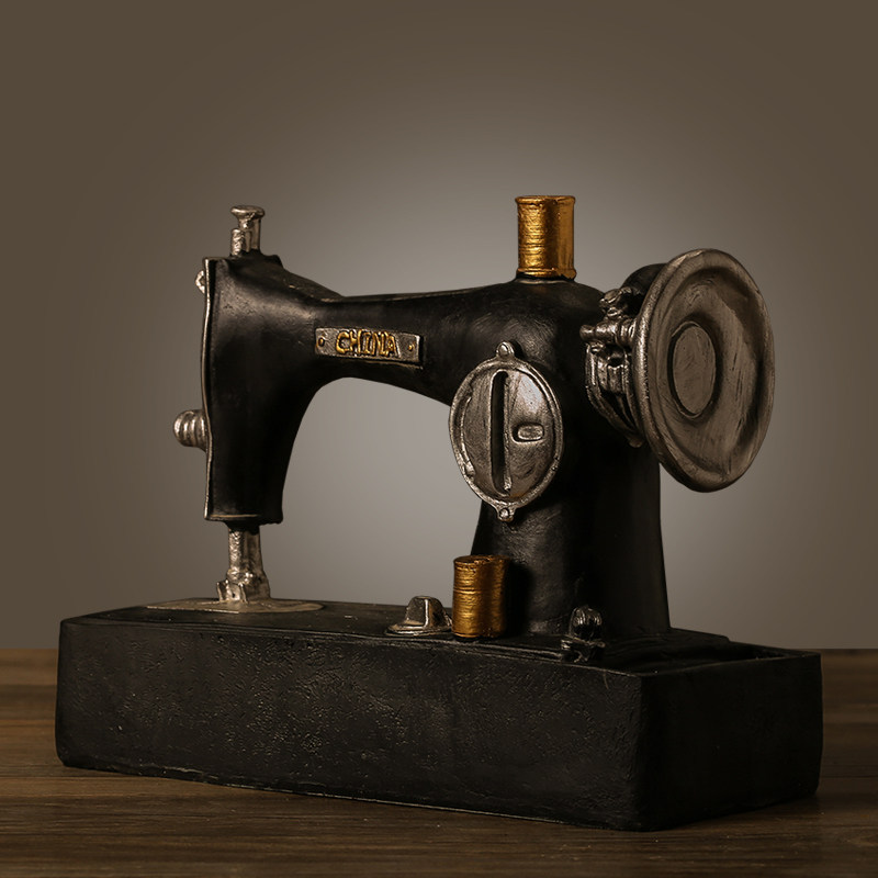 复古怀旧缝纫机店铺电视装饰品橱窗陈列道具摆设