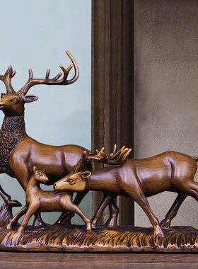 小鹿摆件创意现简约客厅电视柜玄关新房装饰品乔迁结婚礼物