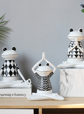 小摆礼创意瑜伽动物装饰品家居件厅客物摆设