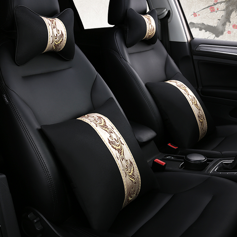 汽车头枕腰靠枕装中国风四季通用车用护颈枕头车载护腰抱枕