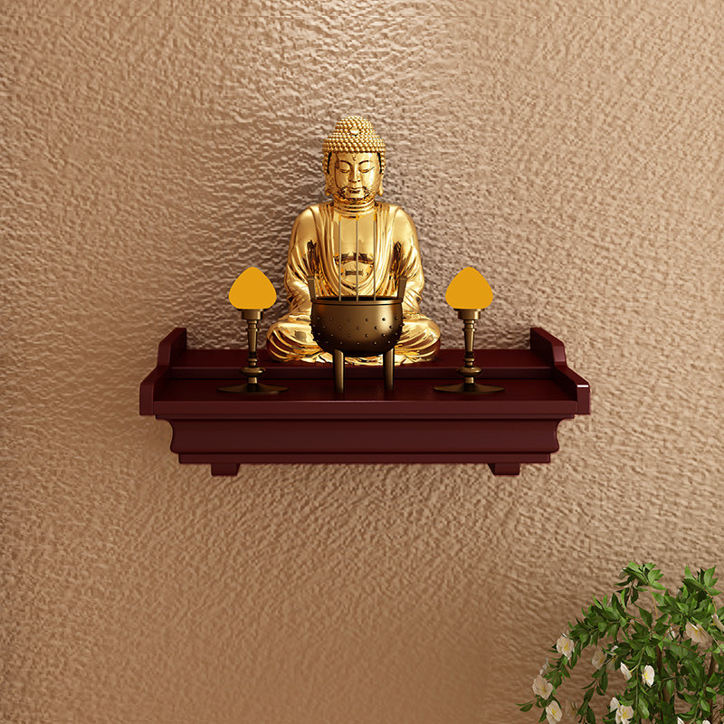 家用财摆放观音底座供桌实木立柜供台壁挂式,住宅家具,佛柜/佛龛,淘宝优惠券,粉丝福利购,淘宝优惠卷