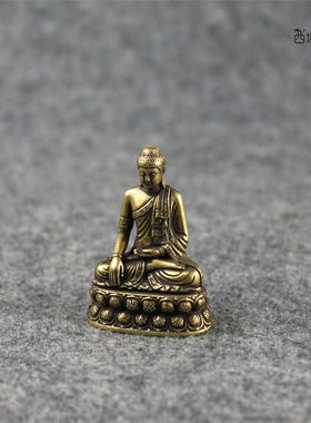 牟尼小摆件袖珍型口袋佛佛复古铜器摆件