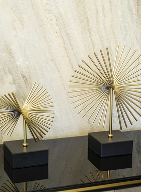 创意摆件家居饰品欧式玄关客厅电视柜样板间装饰金属摆设