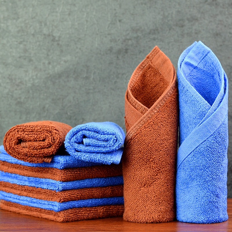 5条装全棉方巾 厨房吸水毛巾 咖啡馆奶茶店吧台抹布*c