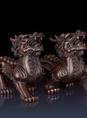 双角貔貅铜貔貅客厅家居装饰品手工铜制品貔貅礼品摆件