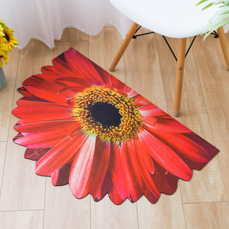 新款立体花型橡胶进门垫好打理地垫防滑耐磨防潮半圆家用装饰垫,居家布艺,家用脚垫,淘宝优惠券,粉丝福利购,淘宝优惠卷