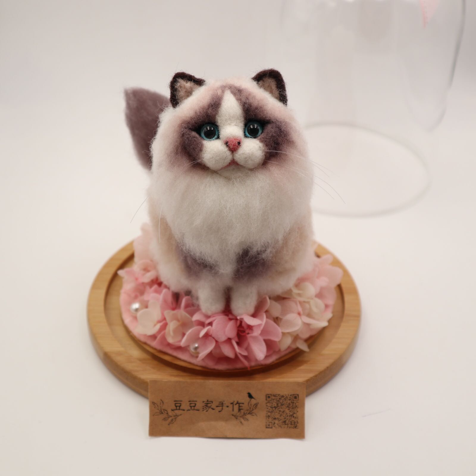 豆豆家手作羊毛毡手工定制自家宠物布偶猫缅因猫金吉拉摆件钥匙扣