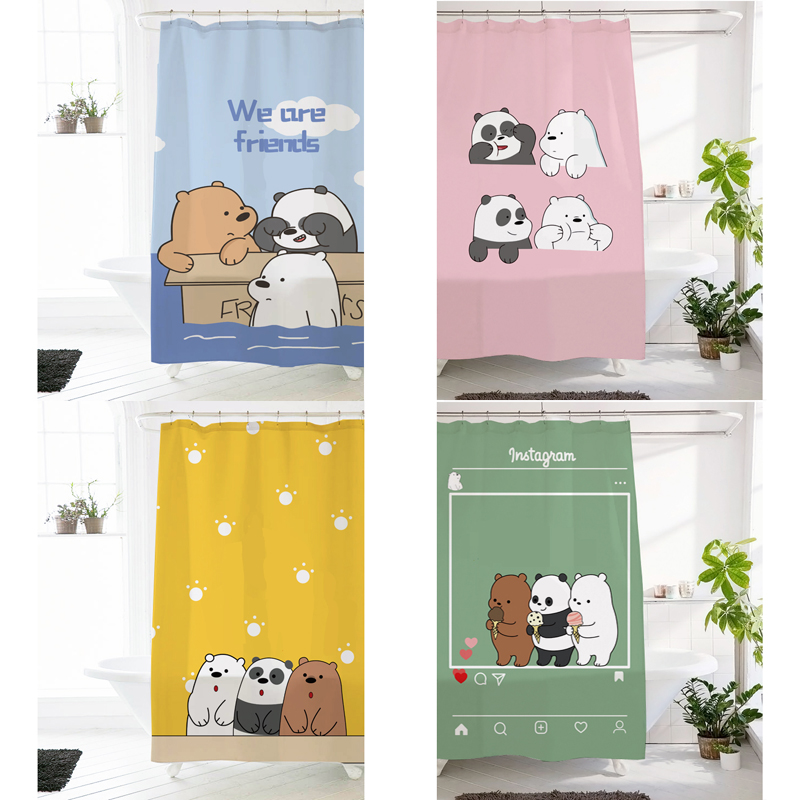 卫生间浴帘套装防水防霉加厚浴室门帘隔断布帘