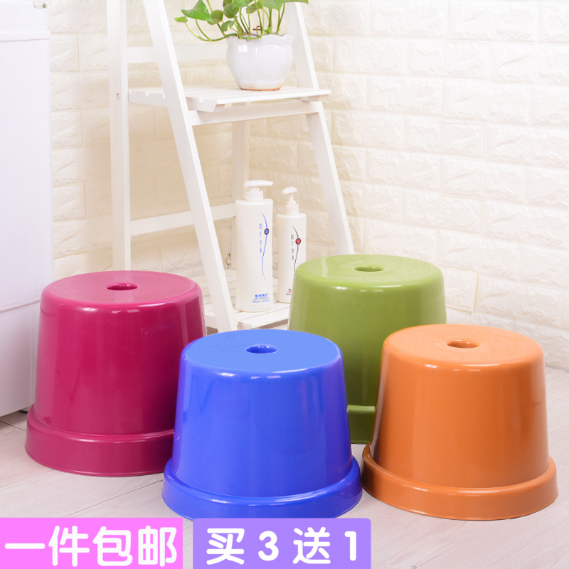 加厚塑料圆凳子时尚家用儿童矮凳简约高凳小板凳换鞋椅子
