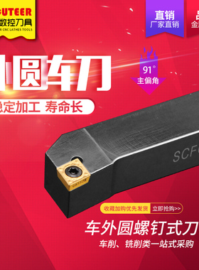 数控刀杆外圆刀90度车刀SCFCR1212H06/2020K09/2525M12车床刀具