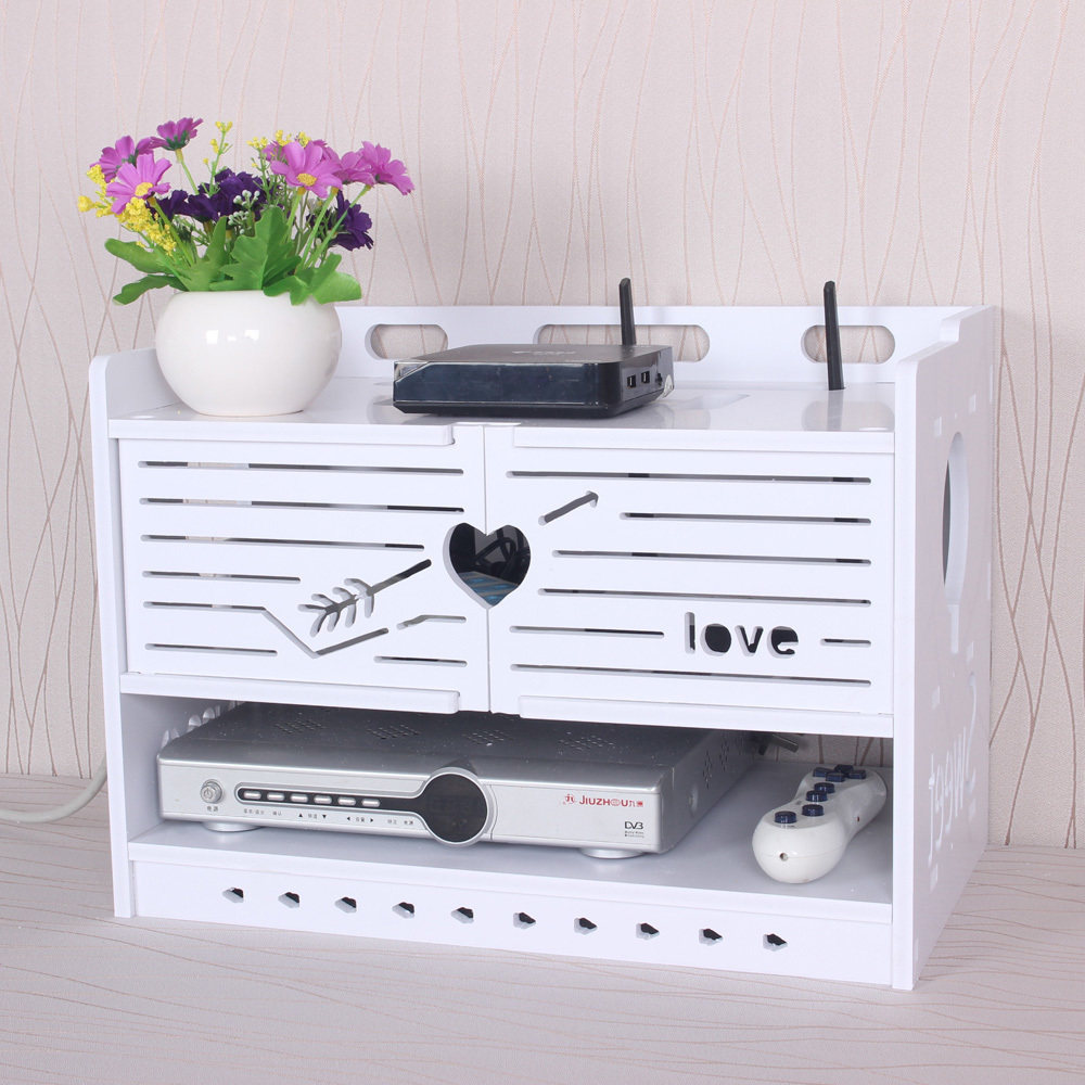 路由器收纳盒电线收纳盒wifi插座插排插线板收纳盒整理线盒理线器