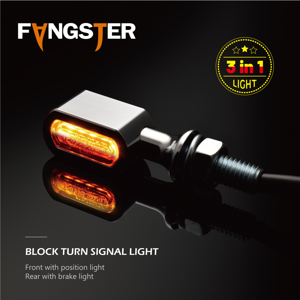 哈雷883 1200突破者肥仔街霸路威S改装LED迷你前后转向灯X48黑色