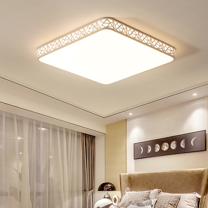 2020新款客厅灯简约现代大气吊灯具大厅大灯LEQD吸顶灯长方形灯饰