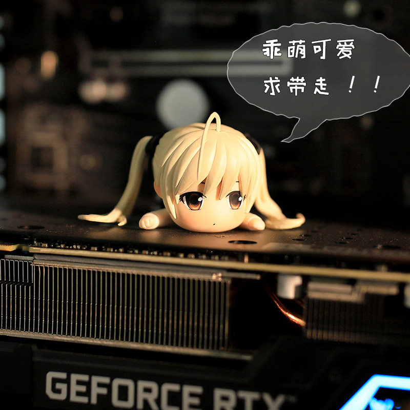 ins汽车摆件穹妹祢豆子初音公仔可爱卡通电脑机箱手X办车载装饰品