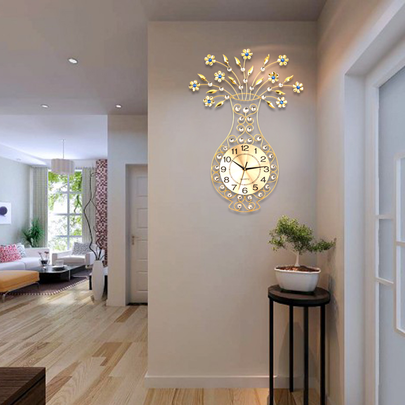 免打孔时钟挂钟客厅家用时尚现代简约大气个性创意X夜光静音钟表