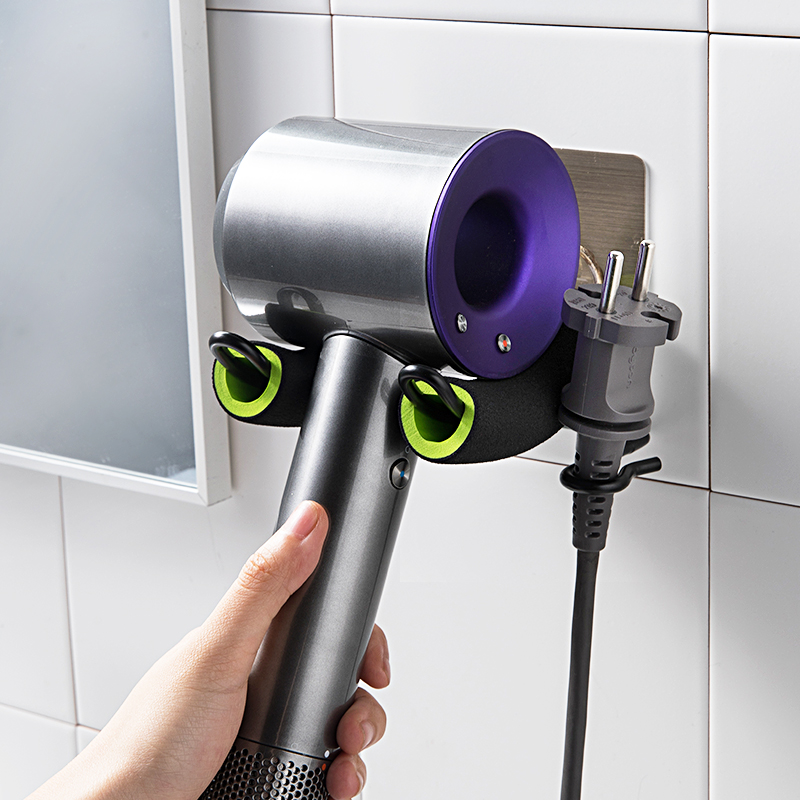 戴森吹风机置物架卫生间免打孔壁挂电吹风机挂架浴室风筒收纳架子