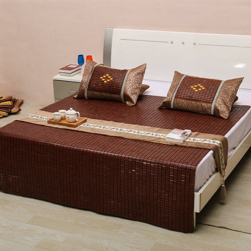 夏季麻将凉席1.8m折叠双人床1.5米1.2米竹席麻将凉席学生单人席子