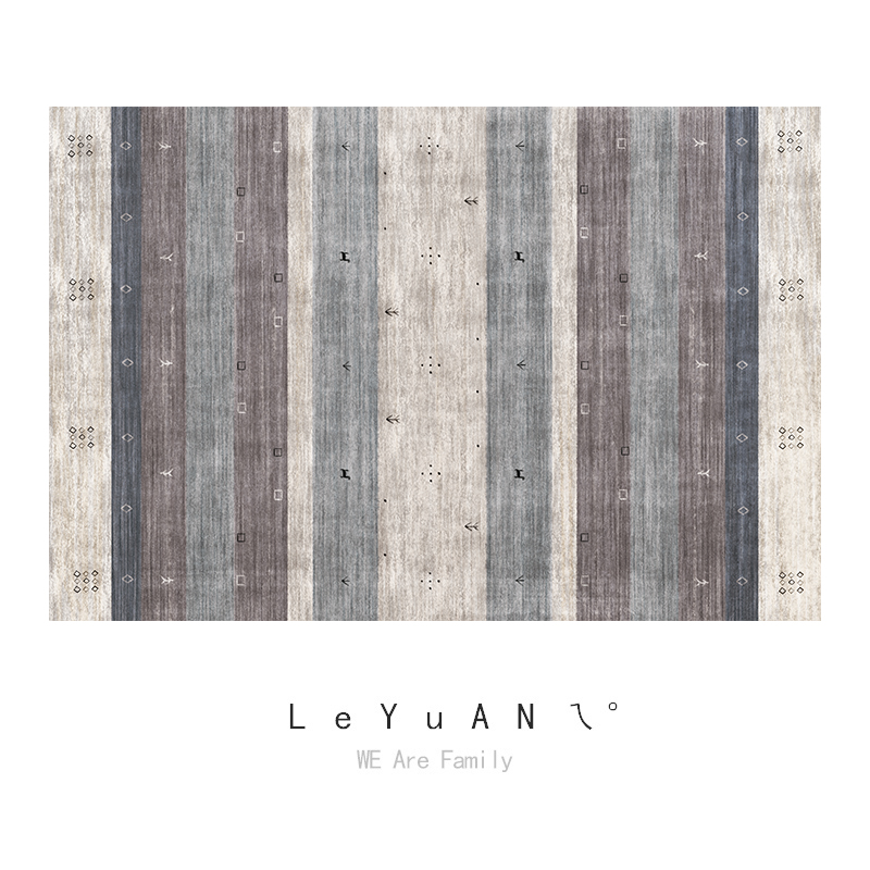 北欧现代几何客厅地毯简约沙发茶B几卧室房间床边毯榻榻米地垫满