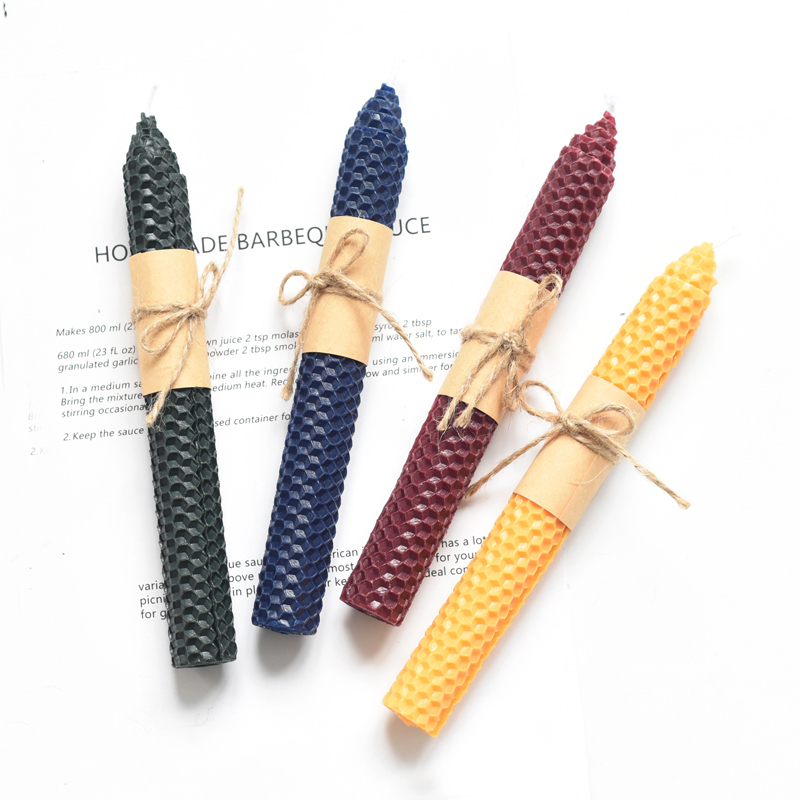 北欧手工b创意蜡烛样板间餐桌浪漫烛台蜂巢长枝蜡烛场景布置装饰