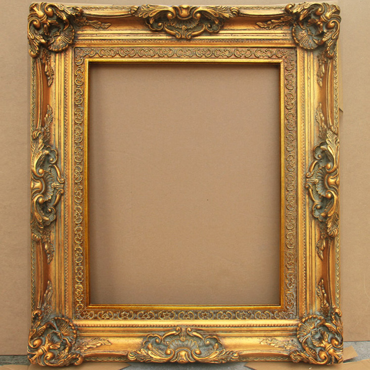 欧式实木画框大角花欧式复古油画框装裱古典画K框宽度15cm厚度8cm