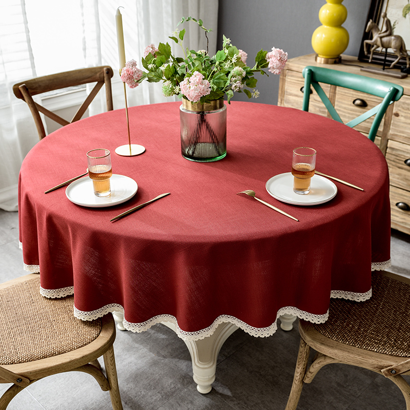 酒店圆桌布布艺饭店餐厅宴会大圆D桌桌布欧式餐桌布家用圆形台布