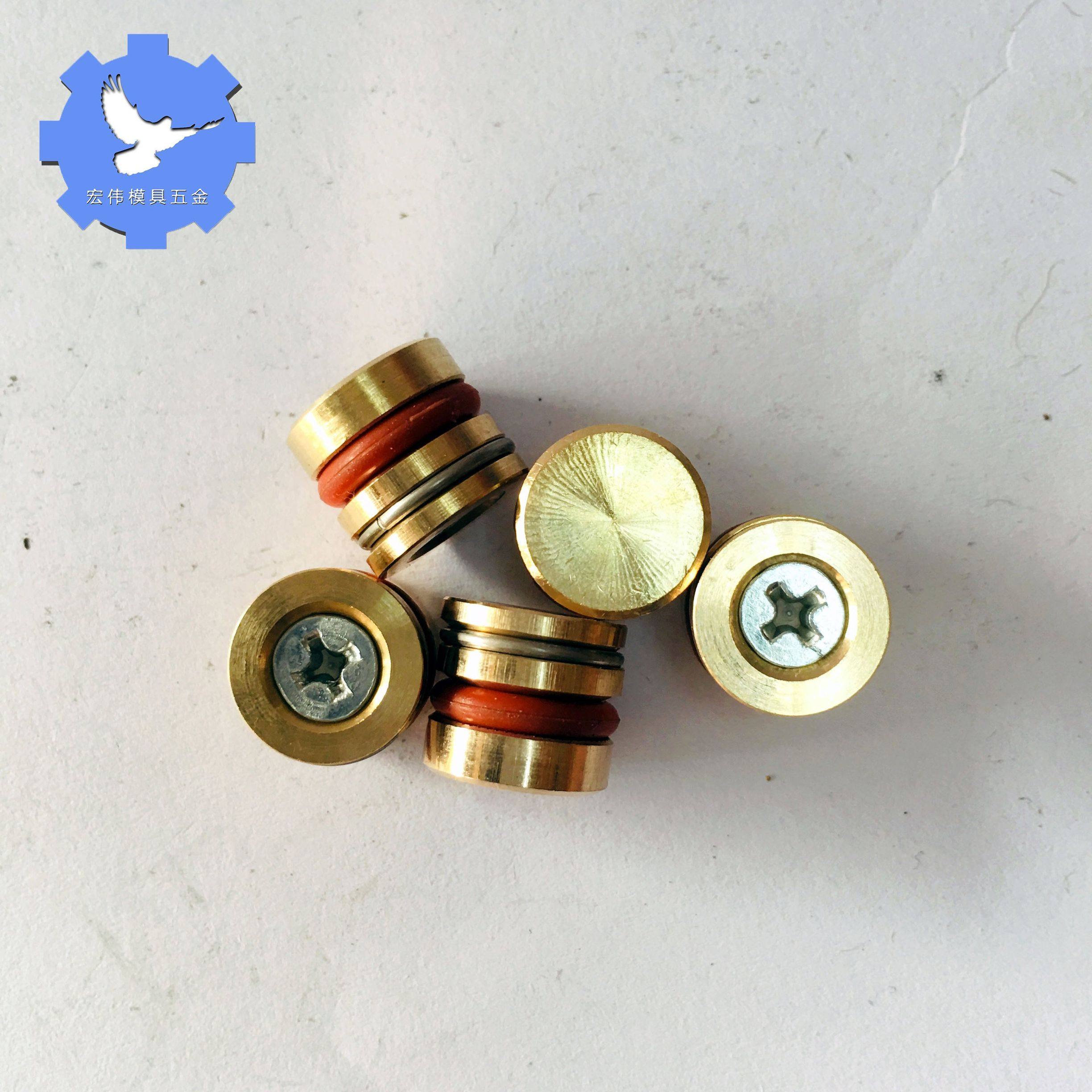 模具止水塞滚花止水栓水柱塞密封圈耐高温五金配件运水铜堵头