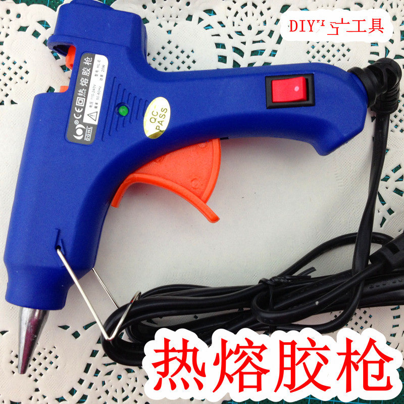 DIY 热熔胶枪/热溶胶枪 带开关指示灯/小胶条送胶棒粘合粘性胶棒图片