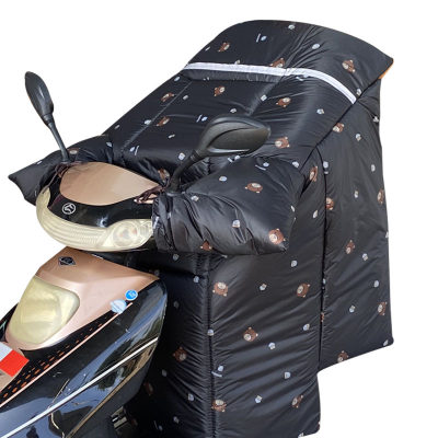 电动摩托车挡风被冬天季防水双面电车电动车防风罩冬季加绒加厚罩
