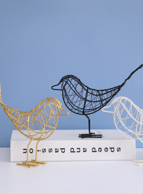 北欧田园风铁艺小鸟摆件餐厅奶茶店咖啡厅装饰道具创意工艺品摆设