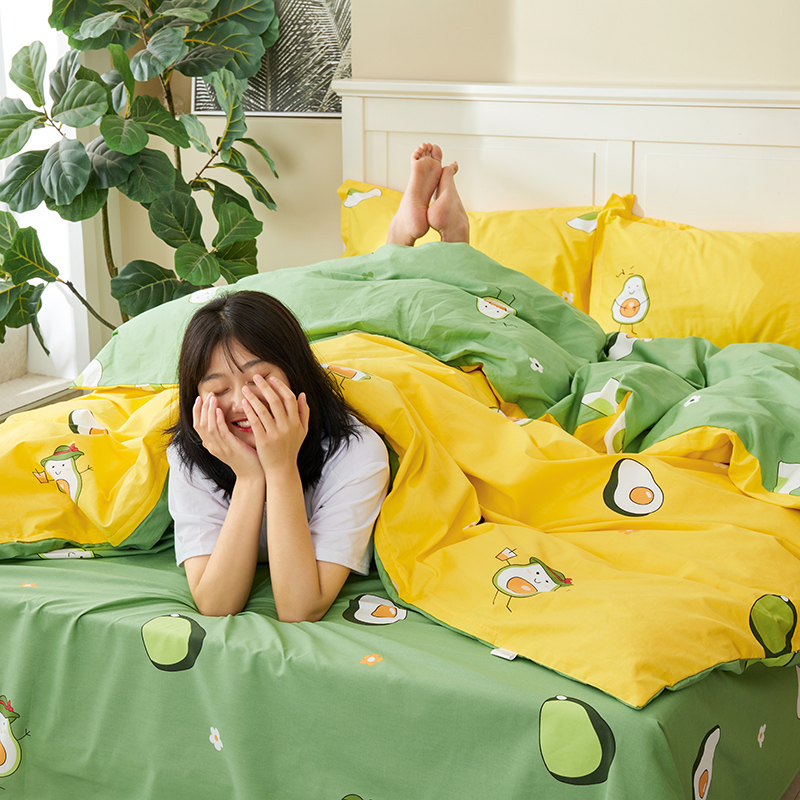 全纯棉被套单件学生宿舍少女儿童卡通单人被罩1.5x2m双人1.8m订做