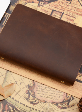 真皮笔记本头层牛皮A5商务活页记事本精美日记本子手账定制印LOGO