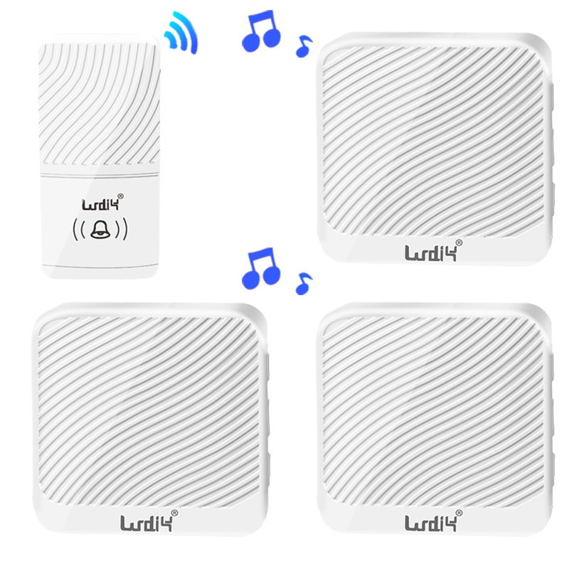 超远距离无线门铃家用一拖三智能电子玲呼叫器防水不用电线免打孔