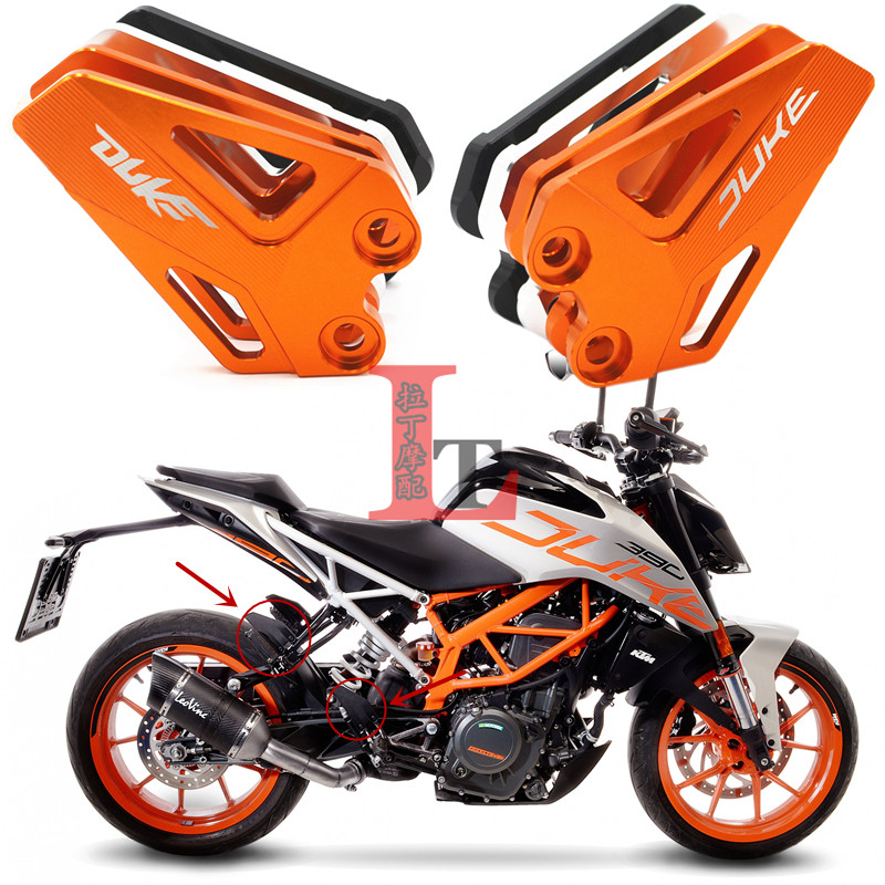适用KTM DUKE390 DUKE250新款改装前后脚踏翅侧翼防摔保护装饰盖