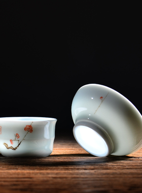 永利汇 手绘茶漏茶滤 陶瓷茶叶过滤网器创意茶滤架茶具配件青瓷