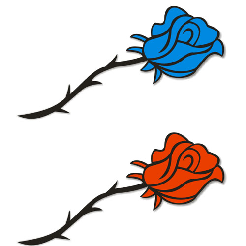 玫瑰花车贴 个性车贴 汽车贴纸 花朵车贴 遮挡划痕伤痕擦伤贴纸