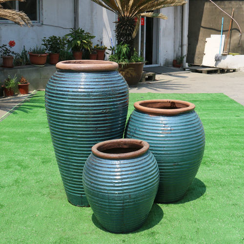 人气景观摆件陶罐土陶落地组合复古怀旧手工软装饰品陶瓷大花瓶